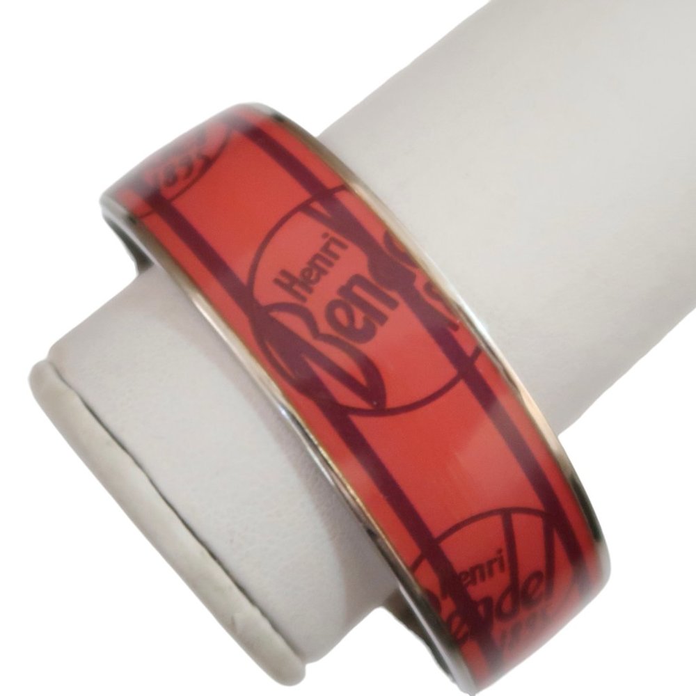 HENRI BENDEL enamel logo bangle bracelet